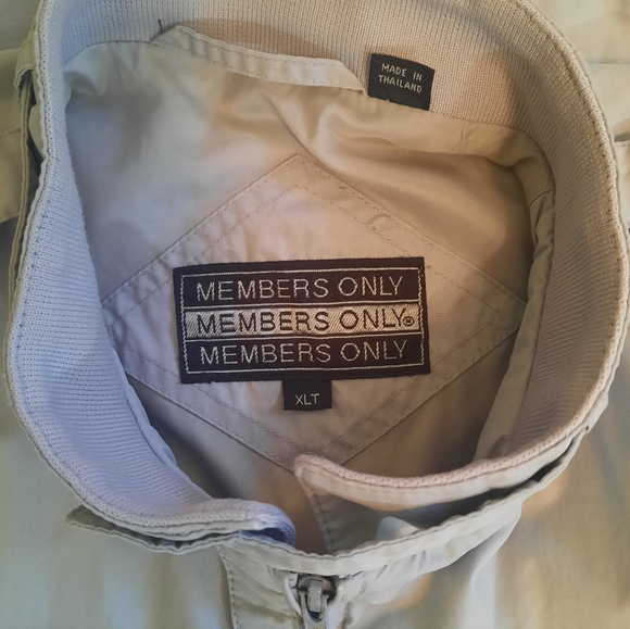 RARE vintage gray 1980's members only windbreaker jacket sz XLT - Picture 3 of 9